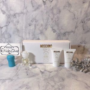 Moschino Gift Set-Toy 2 EDP,Body Lotion,Shower Gel Floral-5ml,25ml-3pc-BOXED-NEW